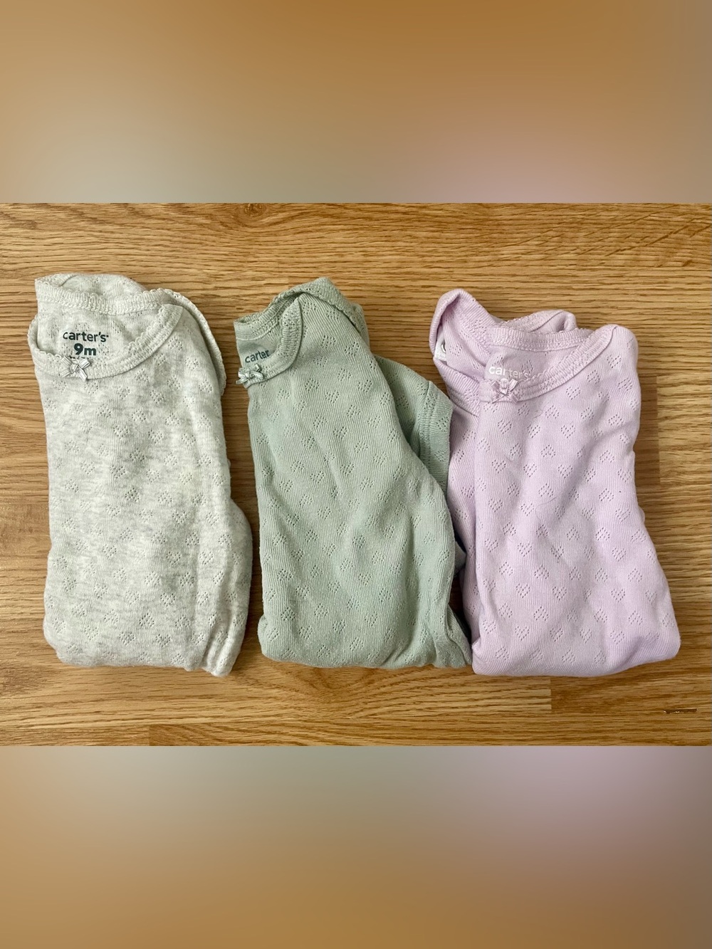 💕Carter’s | Long-Sleeve Pointelle Bodysuits